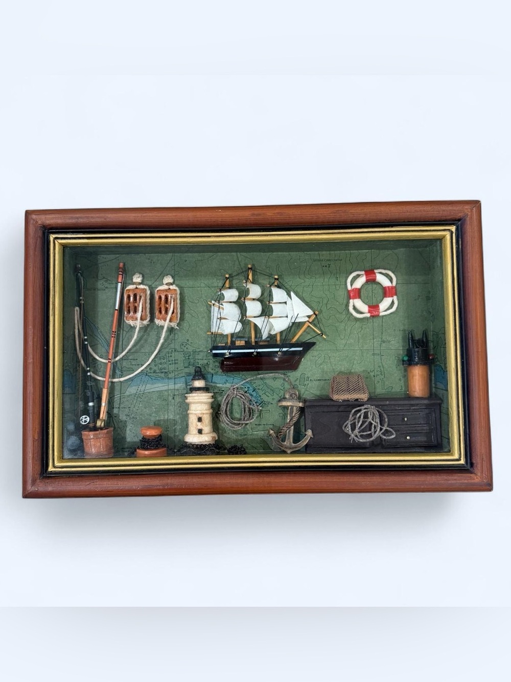 Nautical Shadow Box Decor Coastal